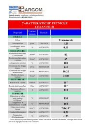 CARATTERISTICHE TECNICHE LEXAN FILM - Sargom Srl