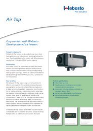 Air Top Heater Product Sheet (PDF, 0,16 MB) - Webasto
