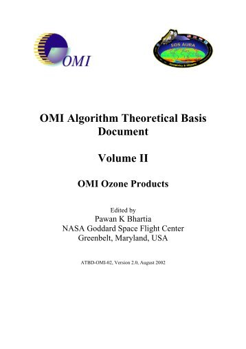 OMI Algorithm Theoretical Basis Document Volume II - NASA's Earth ...