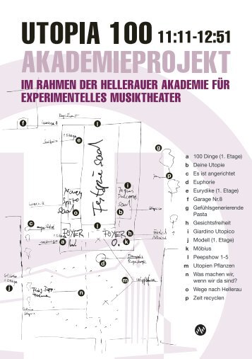 Programmheft UTOPIA 100 - hiddenline design