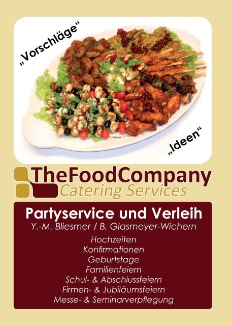 Partyservice und Verleih - The Food Company