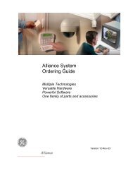 Alliance System Ordering Guide - Interlogix