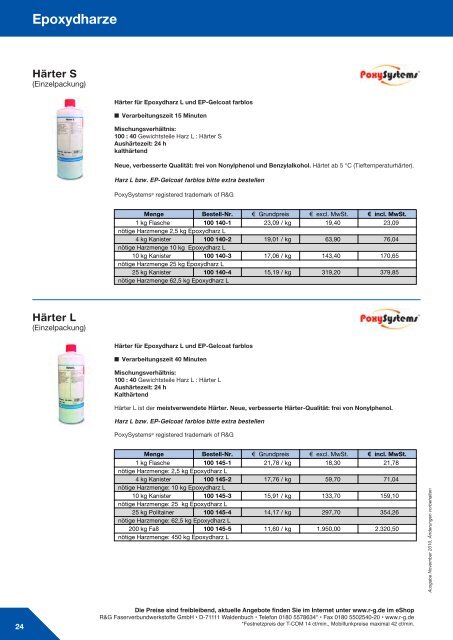 Epoxydharze - R&G Wiki - R&G Faserverbundwerkstoffe GmbH