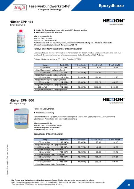 Epoxydharze - R&G Wiki - R&G Faserverbundwerkstoffe GmbH