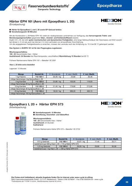 Epoxydharze - R&G Wiki - R&G Faserverbundwerkstoffe GmbH