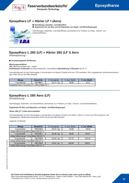 Epoxydharze - R&G Wiki - R&G Faserverbundwerkstoffe GmbH