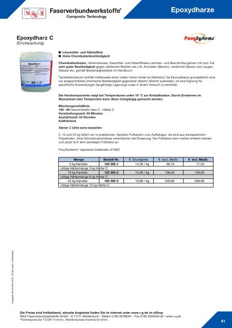 Epoxydharze - R&G Wiki - R&G Faserverbundwerkstoffe GmbH