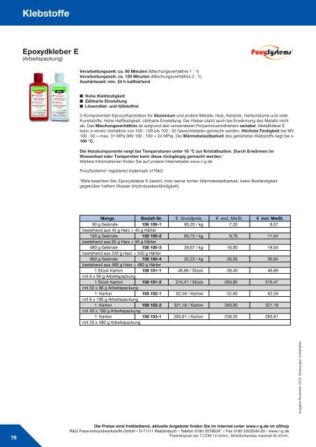 Epoxydharze - R&G Wiki - R&G Faserverbundwerkstoffe GmbH