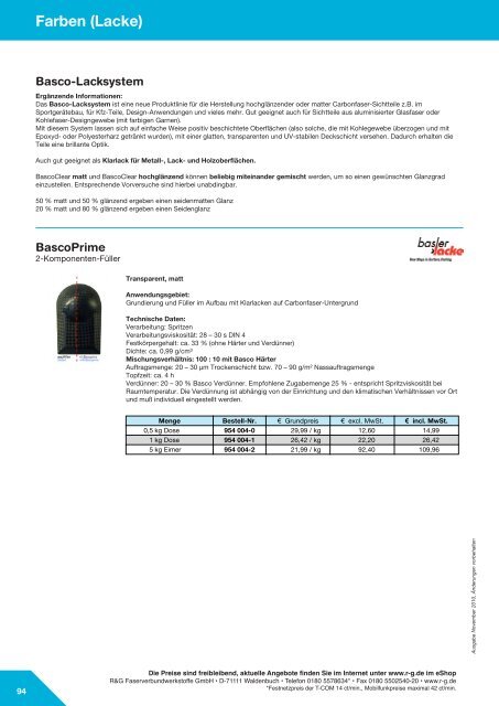 Epoxydharze - R&G Wiki - R&G Faserverbundwerkstoffe GmbH