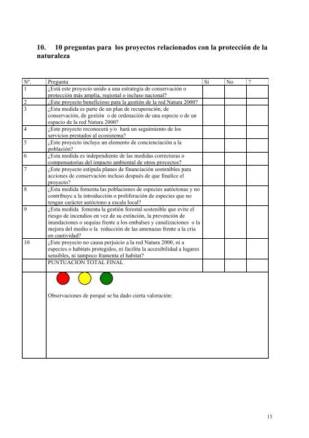 Lista de chequeo de la sostenibilidad ambiental - WWF