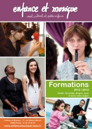 Formations - Enfance et Musique