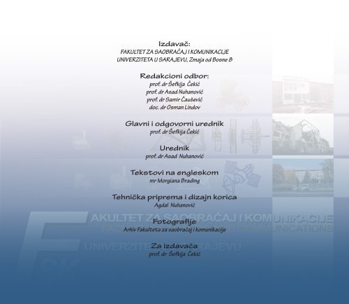 Monografija fakulteta - Fakultet za saobraÄaj i komunikacije