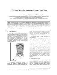 FEA based Hydro Test simulation of Pressure ... - IRNet Explore