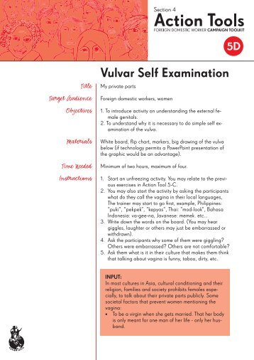 05D – Vulvar Self Examination - CARAM Asia