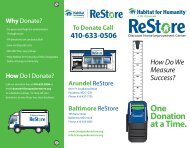 ReStore Corporate Brochure - Habitat for Humanity of the Chesapeake