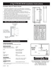 e*Tag® ET8-RO-W-M Installation Instructions - Secura Key