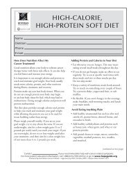 HigH-Calorie, HigH-Protein Soft Diet