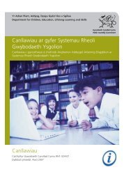 Canllawiau ar gyfer Systemau Rheoli Gwybodaeth Ysgolion