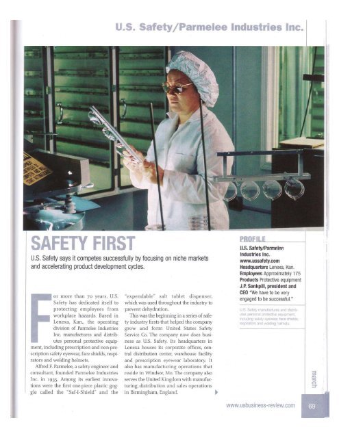 Press Release: US Business Review Mar 08 - US Safety