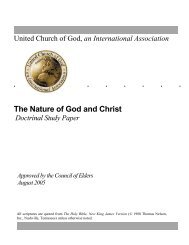 The Nature of God and Christ - Members Site - United Church of God