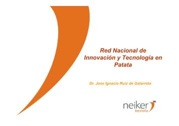 red nacional de innovación y tecnología en patata - Cooperativas ...