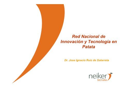 red nacional de innovación y tecnología en patata - Cooperativas ...