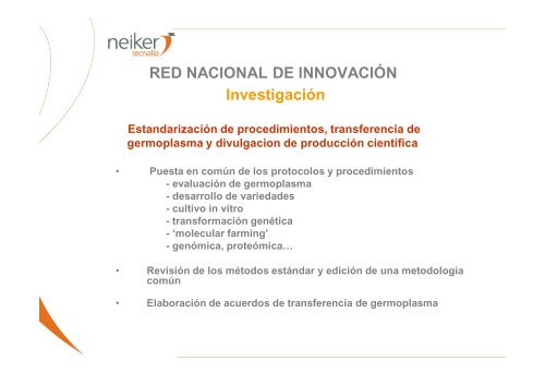 red nacional de innovación y tecnología en patata - Cooperativas ...