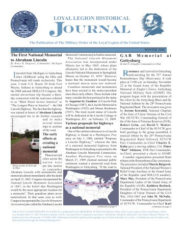 loyal legion historical journal - Sons of Union Veterans of the Civil War