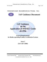 IAF Guidance on the Application of ISO/IEC Guide 65:1996