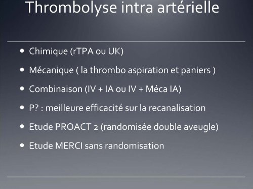 Prise en charge de l'AVC ischémique grave