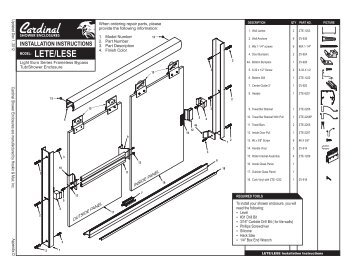 Cardinal Installation Instructions - Appendix D ... - Cardinal Shower