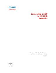 Connecting UniOP to KNX EIB Networks - Exor Electronic