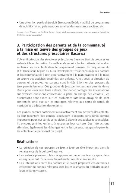 Le dÃ©veloppement de la petite enfance : une stratÃ©gie ... - ADEA