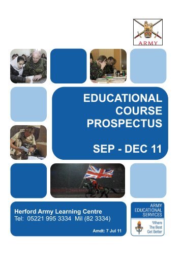 educational course prospectus sep - dec 11 - British Forces Germany