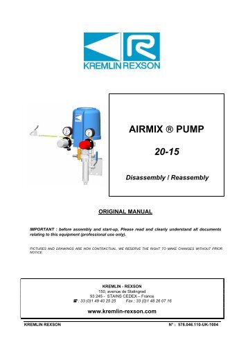 AIRMIX ® PUMP 20-15 - Kremlin Rexson Sames