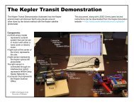 Table-top transit demo with four-planet orrery - Kepler - NASA