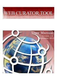 User Manual - Web Curator Tool - SourceForge