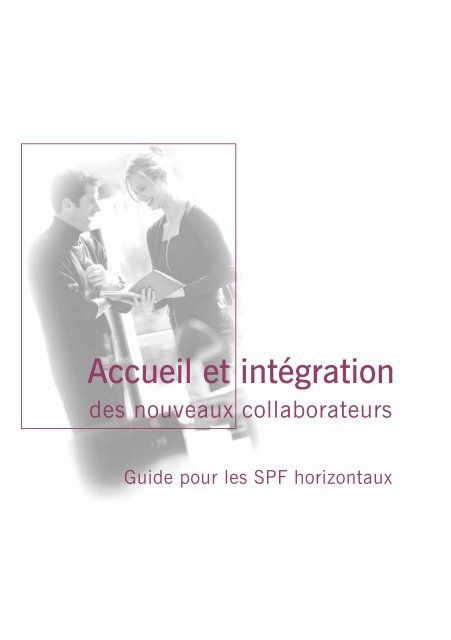Accueil et intÃ©gration des nouveaux collaborateurs (PDF ... - Fedweb