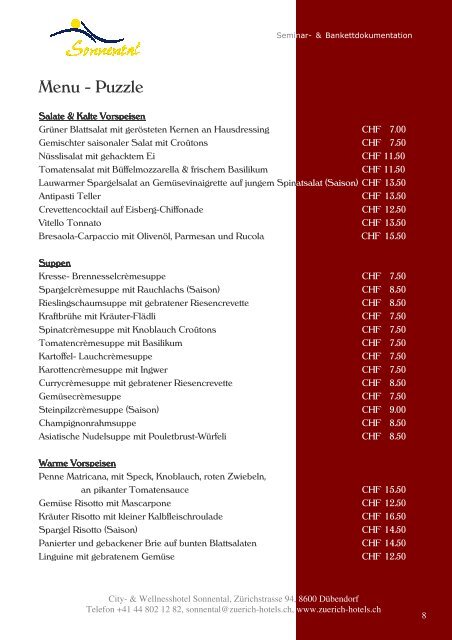 Seminar- & Bankettdokumentation