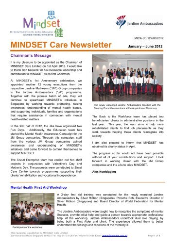MINDSET Care Newsletter - Jardine Cycle & Carriage