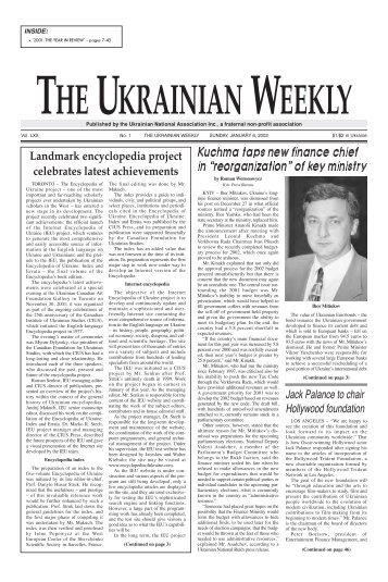 1_January 6, 2002 - The Ukrainian Weekly