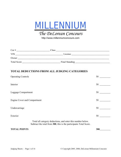 MILLENNIUM - DMC-News The DeLorean Mailing List