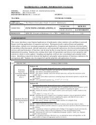 mathematics course information package mcr 3u1 functions - MPSJ.ca