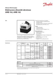 Elektryczne siłowniki obrotowe AMB 162, AMB 182 - Danfoss