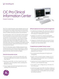 CIC Pro Clinical Information Center - GE Healthcare