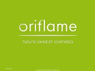 2012-03-22 1 Copyright ©2010 by Oriflame Cosmetics SA