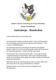 Australorps - Rundschau - SV Australorps