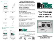 professional wood floor repair system - DriTac Flooring Products, LLC