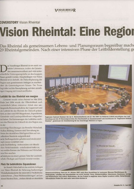 Vision Rheintal: Eine Region schmiedet ZukunftsplÃ¤ne