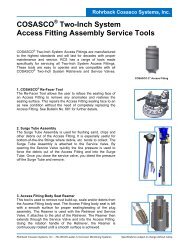 COSASCO Two-Inch System Access Fitting Assembly Service Tools